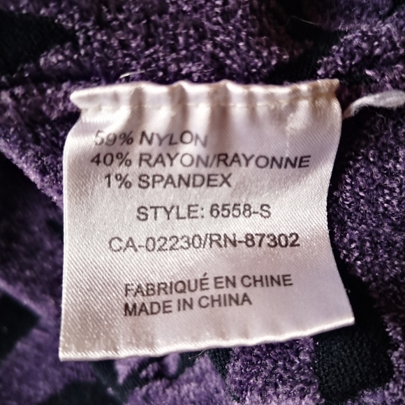 TRADITION vintage textured purple floral sweater - Picture 8 of 8